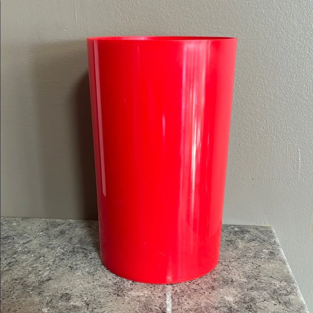 Bright Red Plastic Utensil Holder